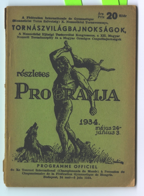 Program, Budapesti Tornász Világbajnokság 1934.